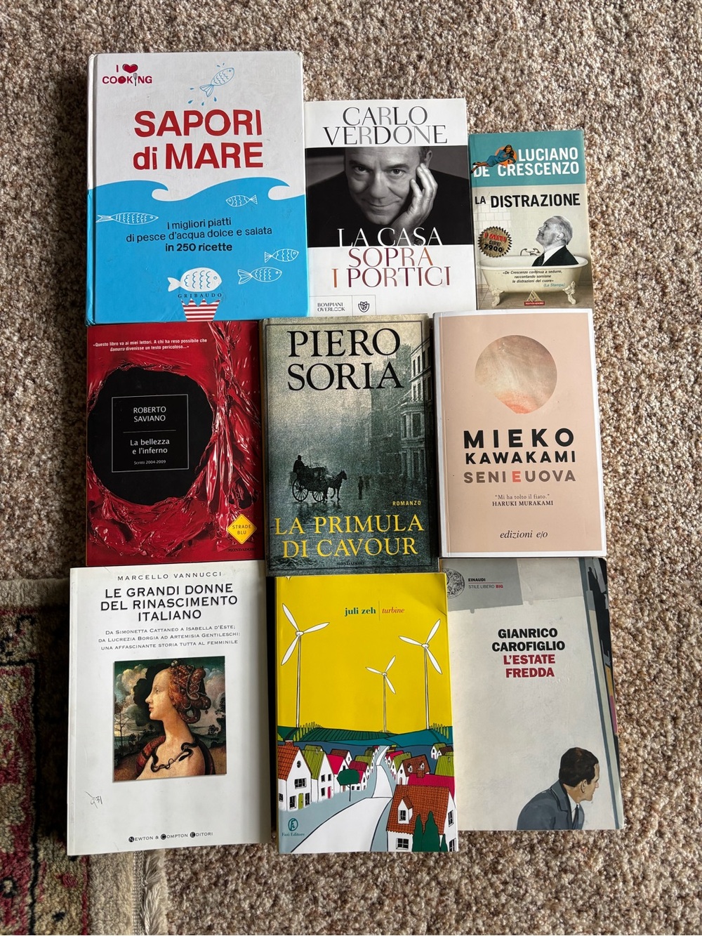 Assorted Italian - Paperback Book Lot - Mixed Covers